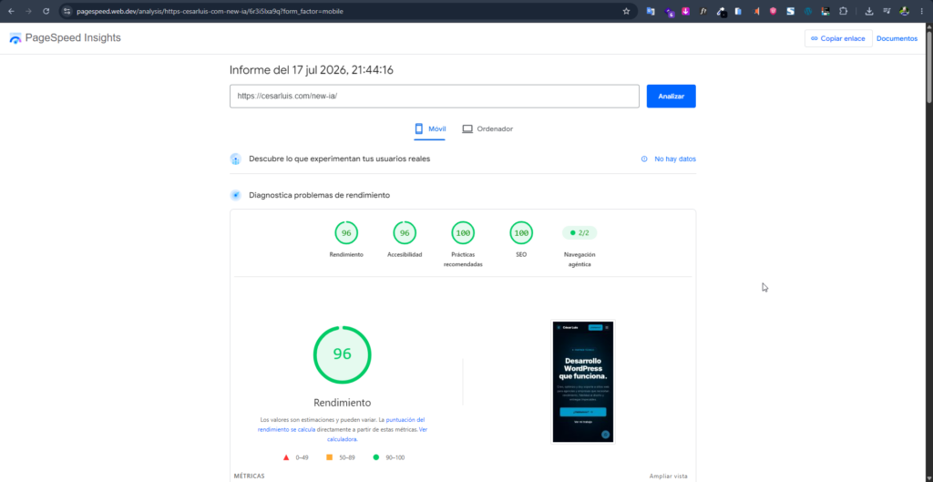Optimizar Core Web Vitals en WordPress es posible sin plugins de caché