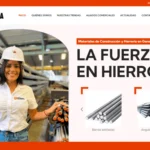 Interfaz del proyecto de desarrollo web corporativo en WordPress para el distribuidor de materiales siderúrgicos Grupo Hierroca.