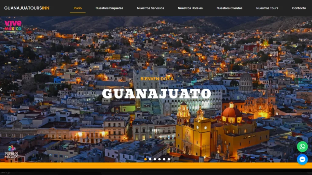 Proyecto de implementación web para agencias de turismo de Guanajuato Tours Inn.